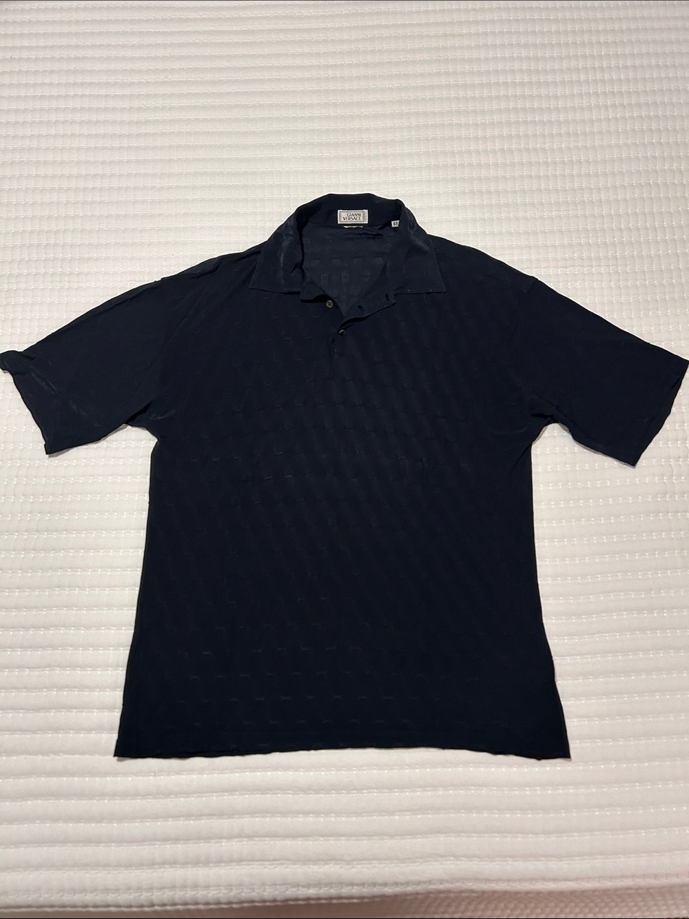 Versace Navy Short-Sleeve Polo size 48